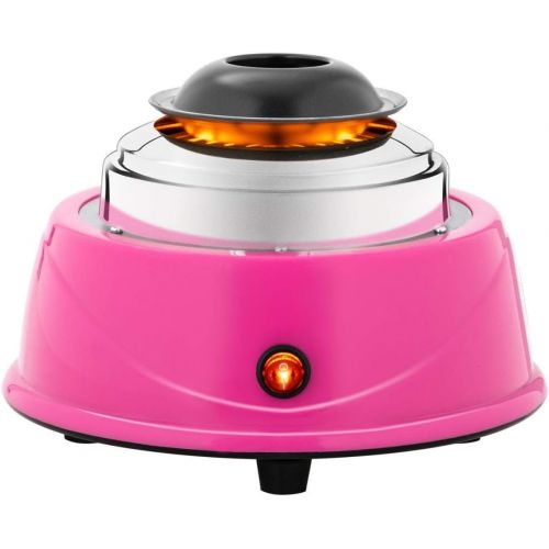  Royal Catering-RCZK - Mini-Zuckerwattemaschine Zuckerwattegerat - 420 W - 28,5 cm breit - Pink + Gratis Portionierloeffel