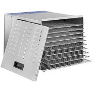 Royal Catering RCDA-1000/10S Doerrautomat Doerrgerat (1000 Watt, 10 Trockenetagen, Timer 0-15 Stunden, digitales Display, Edelstahl)