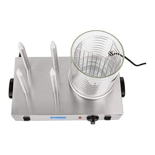  Royal Catering Hot Dog Maschine Gastro Hot-Dog Maker Professionell RCHW 2300 (Leistung 2 x 300 Watt, Temperatur 0-95 °C, Zylinderhoehe 24 cm, Zylinderdurchmesser 20 cm, 4 Toaststang