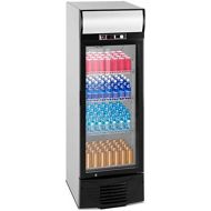 Royal Catering Flaschenkuehlschrank Getrankekuehlschrank mit Glastuer RCGK-W238 (238 L, 162 W, 3 Einlagen, verschliessbare Schwenktuer, Temperaturbereich 28 °C)