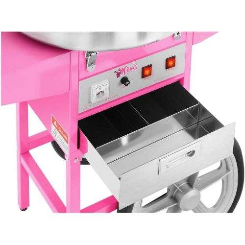  [아마존베스트]Royal Catering - RCZC-1200E - Candy Floss Maker with Wagon - 1200 W - cover included