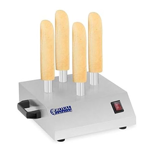  [아마존베스트]Royal Catering Hot Dog Spiessto Aster 4Skewers Rchw Hot Dog Toaster Utility Bars 200(200Watt, Temperature Maximum: 145°C, High Quality Stainless Steel, Easy to Use)