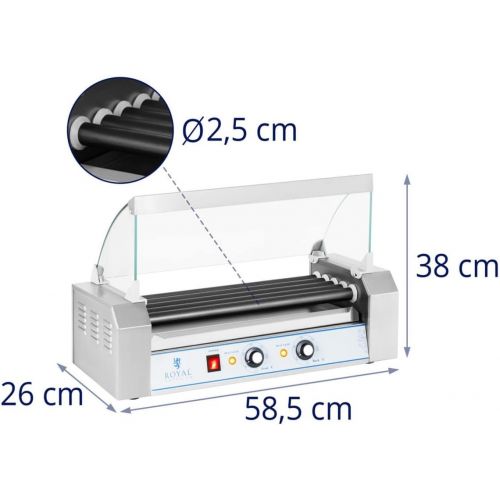  [아마존베스트]Royal Catering - RCHG-5T - 5-Roller Sausage Grill with Teflon Coating