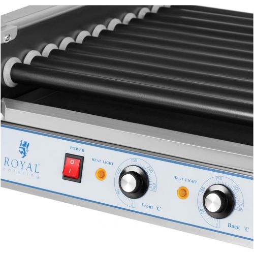  [아마존베스트]Royal Catering - RCHG-11T - 11-Roller Sausage Grill with Teflon Coating