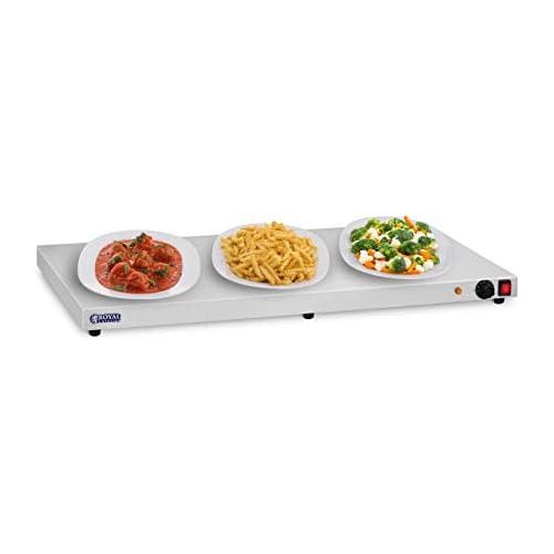  [아마존베스트]Royal Catering Rchp 600E Warmhalteplate Panel Heater 800W Food Warmer, Stainless Steel, Width 100cm)