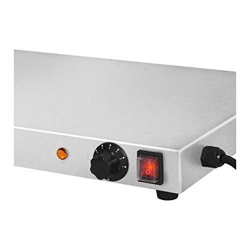  [아마존베스트]Royal Catering Rchp 600E Warmhalteplate Panel Heater 800W Food Warmer, Stainless Steel, Width 100cm)