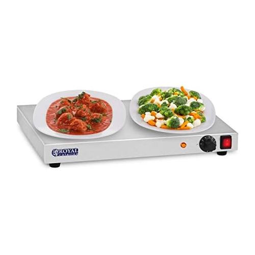  [아마존베스트]Royal CateringWarmhalteplate Plate Food Warmer (250Watt, Stainless Steel, Width 50cm)