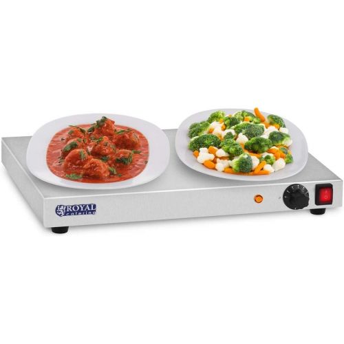  [아마존베스트]Royal CateringWarmhalteplate Plate Food Warmer (250Watt, Stainless Steel, Width 50cm)