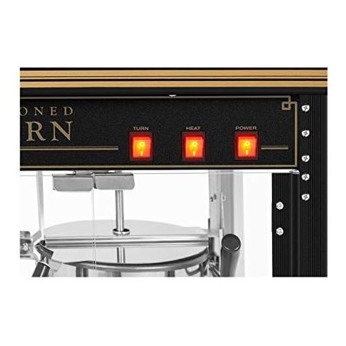  [아마존베스트]Royal Catering RCPS-BG1 Retro Popcorn Maker 1600 W 5 kg/h Golden & Black