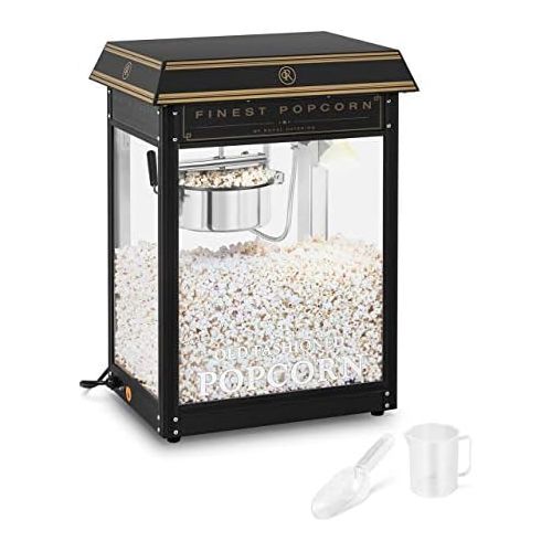  [아마존베스트]Royal Catering RCPS-BG1 Retro Popcorn Maker 1600 W 5 kg/h Golden & Black