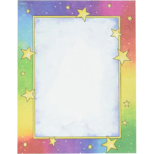  Royal Consumer Geographics Rainbow Stars Letterhead, 100/Pack (81369)