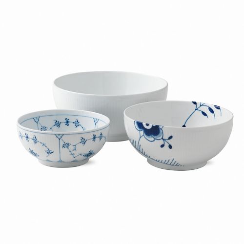  로얄코펜하겐Royal Copenhagen 3-Piece History Mix Bowl Set