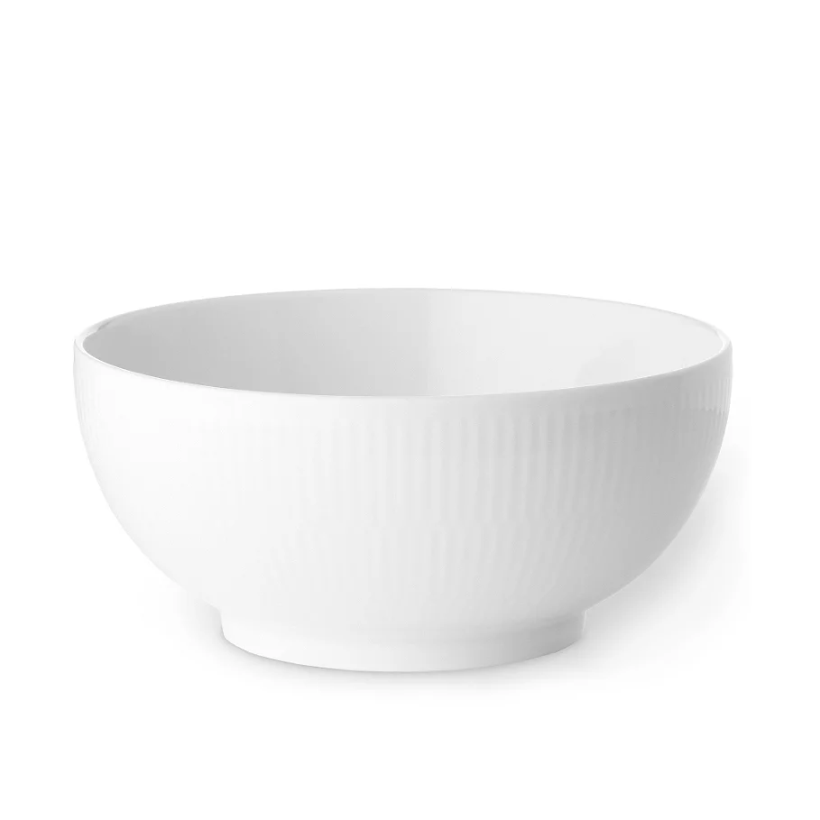로얄코펜하겐Royal Copenhagen Fluted 24.5 oz. Bowl in White