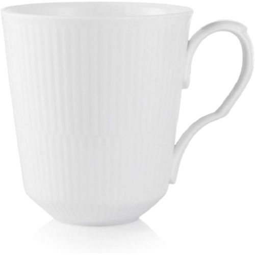  로얄코펜하겐Royal Copenhagen White Ribbed Mug 0,38 l Set of 2