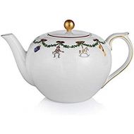 로얄코펜하겐Brand: Royal Copenhagen Royal Copenhagen 1016965 Star Fluted/Xmas Teapot Porcelain, Multi-Colour