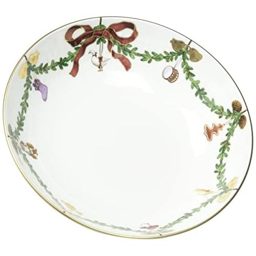  로얄코펜하겐Royal Copenhagen Star Fluted Christmas Bowl on Foot