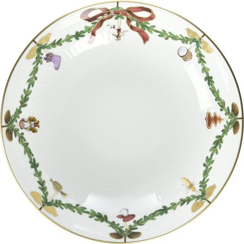  로얄코펜하겐Royal Copenhagen Star Fluted Christmas Bowl on Foot