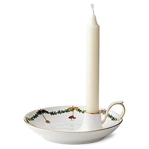  Royal Copenhagen Star Fluted Candle Holder/Candle Holder with Handle Porcelain