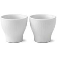 로얄코펜하겐Brand: Royal Copenhagen Royal Copenhagen White Ribbed Egg Cups Set of 2