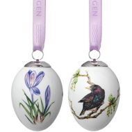 로얄코펜하겐Brand: Royal Copenhagen Royal Copenhagen Easter Egg 2018 Porcelain Crocus / Star Design Height 6 cm Set of 2