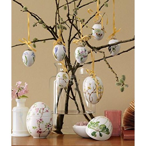  로얄코펜하겐Brand: Royal Copenhagen Royal Copenhagen Easter Egg 2018 Porcelain Crocus / Star Design Height 6 cm Set of 2