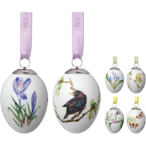  로얄코펜하겐Brand: Royal Copenhagen Royal Copenhagen Easter Egg 2018 Porcelain Crocus / Star Design Height 6 cm Set of 2