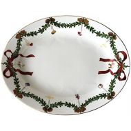 로얄코펜하겐Brand: Royal Copenhagen Royal Copenhagen Star Fluted/XMAS 1017443 Plate Oval Large 37 cm Porcelain Multi-Coloured