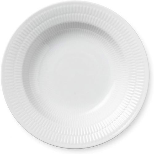  로얄코펜하겐Brand: Royal Copenhagen Royal Copenhagen Flag White Ribbed Soup Plate (21cm)