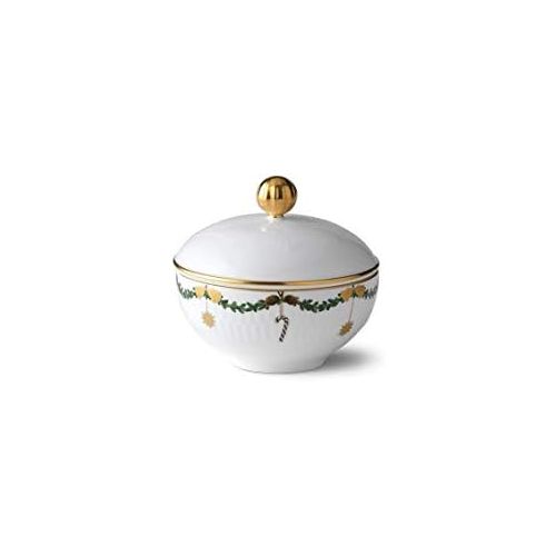  로얄코펜하겐Brand: Royal Copenhagen Royal Copenhagen Star Fluted Christmas Sugar Bowl