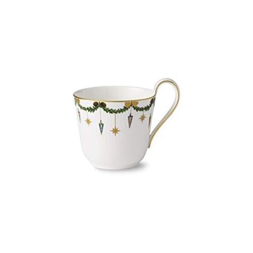  로얄코펜하겐Royal Copenhagen Star Fluted Christmas High Handle Mug 33 cl