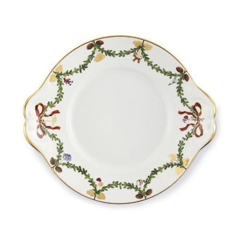  Royal Copenhagen Star Fluted Christmas Serving Dish With Handles