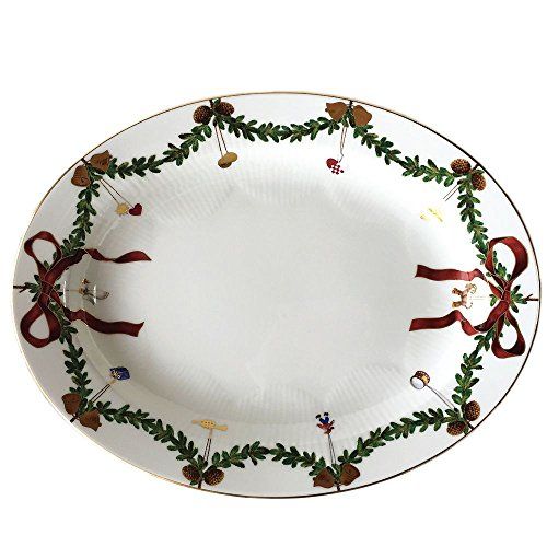  Royal Copenhagen Star Fluted Christmas Oval Platter