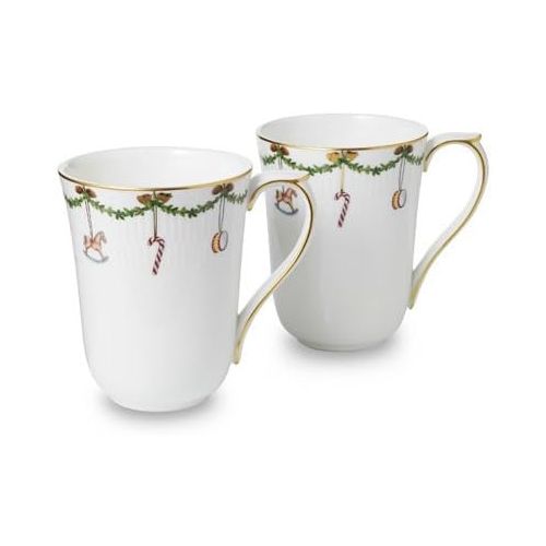  star fluted christmas mug set of 2 by royal copenhagen