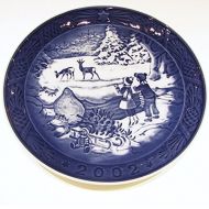 Royal Copenhagen Christmas Plate 2002 Winter in the Forest