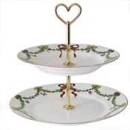 Royal Copenhagen Star Fluted/Xmas Cake Stand, Porcelain, Multi Colour