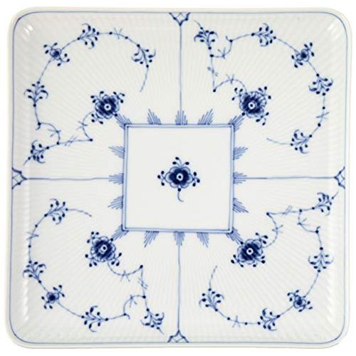  Royal Copenhagen Blue Fluted Plain Square Plate 8