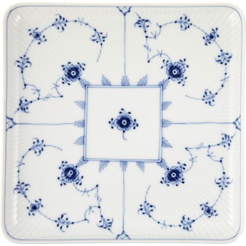  Royal Copenhagen Blue Fluted Plain Square Plate 8