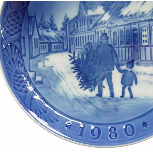  Royal Copenhagen with a Parallel Imports Years Plate 1980 Christmas Tree to House