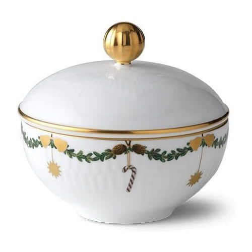  Royal Copenhagen Star Fluted Christmas Sugar Bowl w/Lid