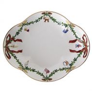 Royal Copenhagen Star Fluted/Xmas Side Dish Oval Asiette Porcelain, Multi Colour