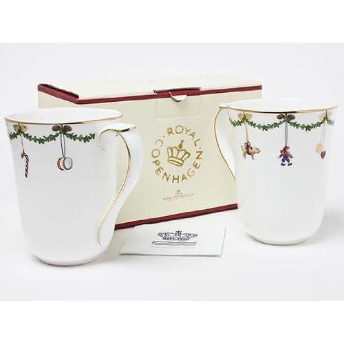  Royal Copenhagen Star Fluted Christmas Pair Mug Cup copen 32