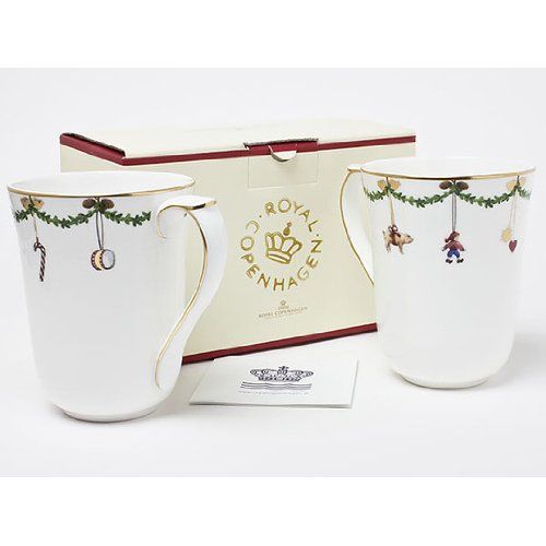  Royal Copenhagen Star Fluted Christmas Pair Mug Cup copen 32