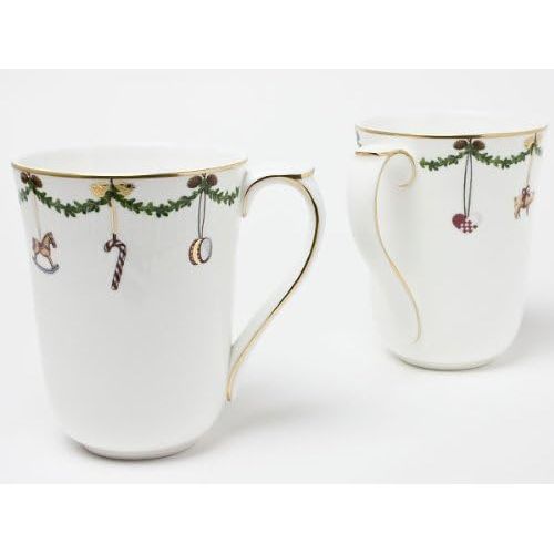  Royal Copenhagen Star Fluted Christmas Pair Mug Cup copen 32