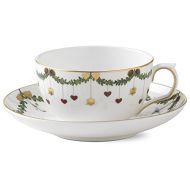 Royal Copenhagen Star Fluted Christmas Tea Cup and saucer 32 cl