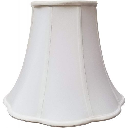  Royal Designs, Inc Royal Designs Bottom Outside Scallop Bell Lamp Shade, White, 8 x 16 x 13