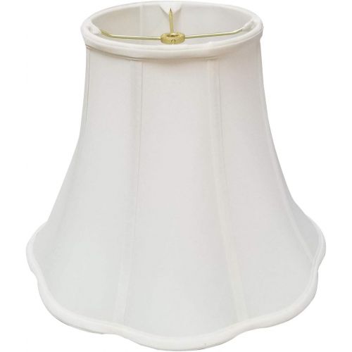  Royal Designs, Inc Royal Designs Bottom Outside Scallop Bell Lamp Shade, White, 8 x 16 x 13