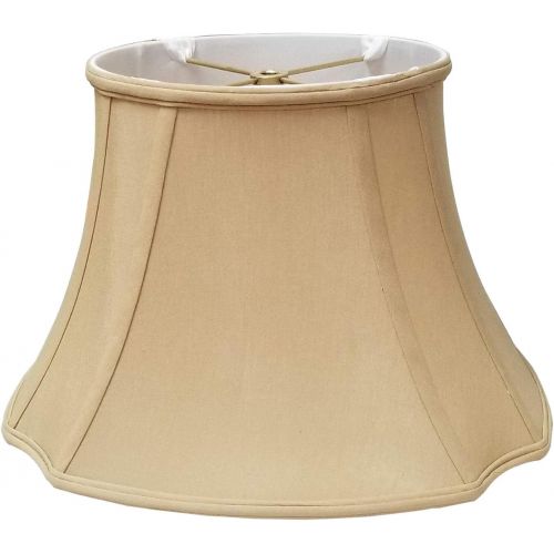  Royal Designs, Inc Royal Designs Oval Inverted Corner Lamp Shade, Eggshell, (7.75 x 10) x (14.74 x 17) x 11.75