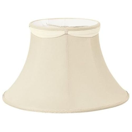  Royal Designs, Inc Royal Designs Draped Shallow Bell Designer Lamp Shade, BeigeEggshellIvory 5.5 x 10 x 8