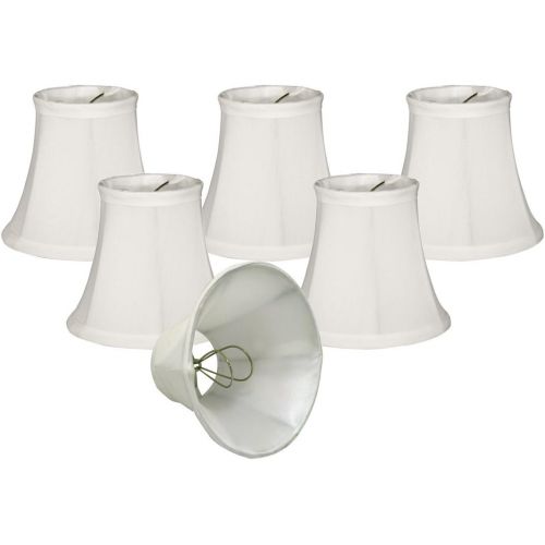  Royal Designs, Inc Royal Designs Chandelier Lamp Shades, 3x 5x 4.5, Soft Bell, White, Clip-On, Set of 6 (CSO-1021-5WH-6)