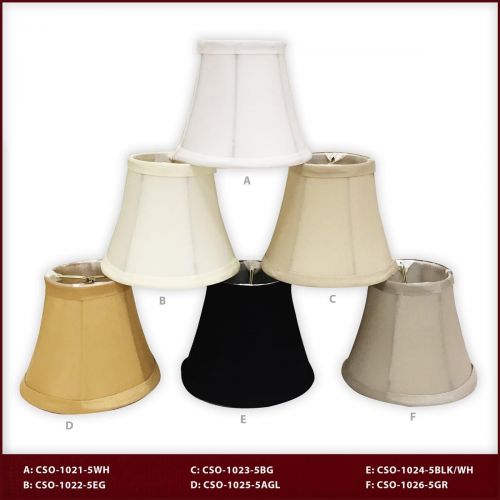  Royal Designs, Inc Royal Designs Chandelier Lamp Shades, 3x 5x 4.5, Soft Bell, White, Clip-On, Set of 6 (CSO-1021-5WH-6)